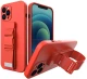 Rope Case Silicone Lanyard Cover Purse Lanyard Strap For Xiaomi Poco X4 Pro 5G Red