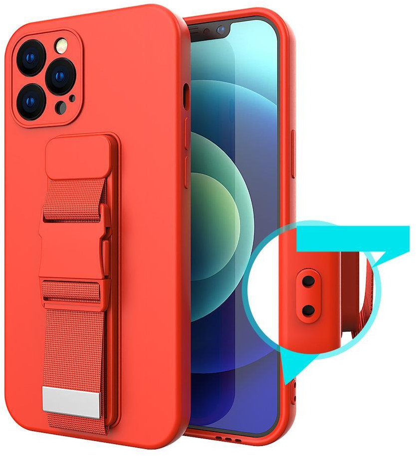 Rope Case Silicone Lanyard Cover Purse Lanyard Strap For Xiaomi Poco X4 Pro 5G Red