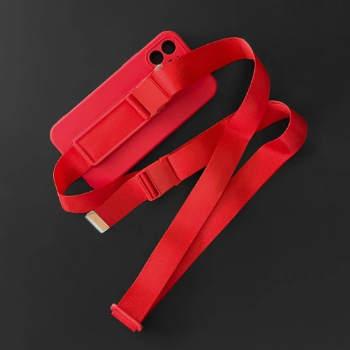 Rope Case Silicone Lanyard Cover Purse Lanyard Strap For Xiaomi Poco X4 Pro 5G Red