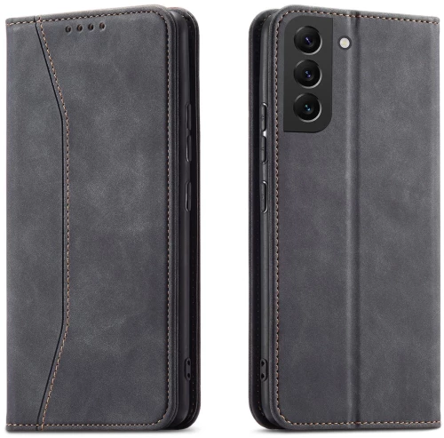 Magnet Fancy Case Case for Samsung Galaxy S22 + (S22 Plus) Pouch Wallet Card Holder Black