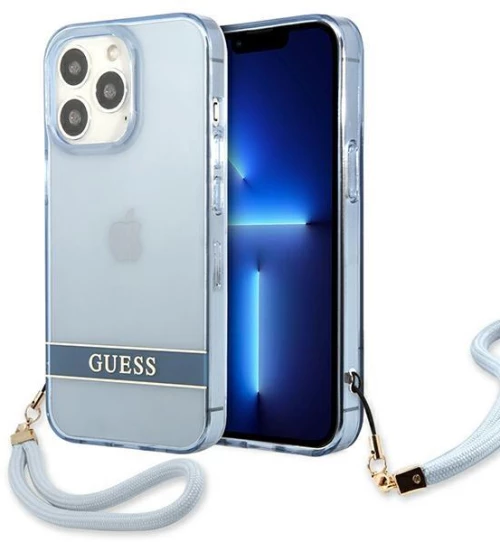 Guess GUHCP13LHTSGSB iPhone 13 Pro / 13 6,1 "blue / blue hardcase Translucent Stap