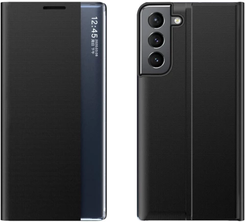 New Sleep Case for Samsung Galaxy S23 cover with flip stand black