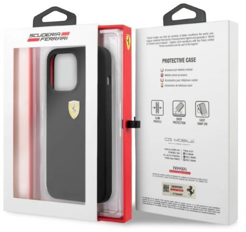 Ferrari FESSIHMP13LBK iPhone 13 Pro / 13 6.1" black/black hardcase Silicone MagSafe