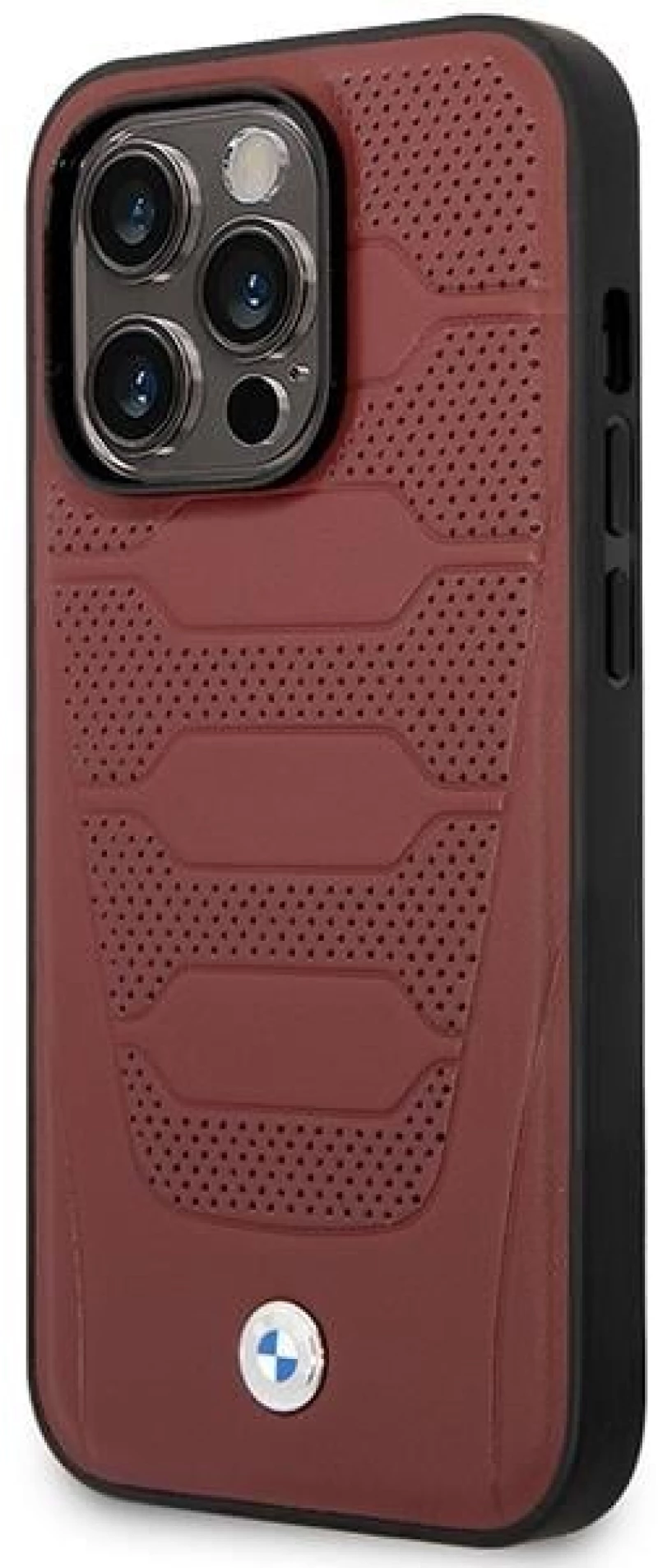 Case BMW BMHMP14X22RPSR iPhone 14 Pro Max 6.7" Burgundy/burgundy Leather Seats Pattern MagSafe