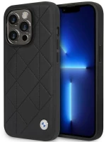 Case BMW BMHCP14L22RQDK iPhone 14 Pro 6.1" black/black Leather Quilted