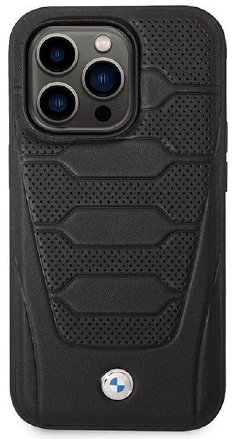 Case BMW BMHMP14L22RPSK iPhone 14 Pro 6.1" black/black Leather Seats Pattern MagSafe