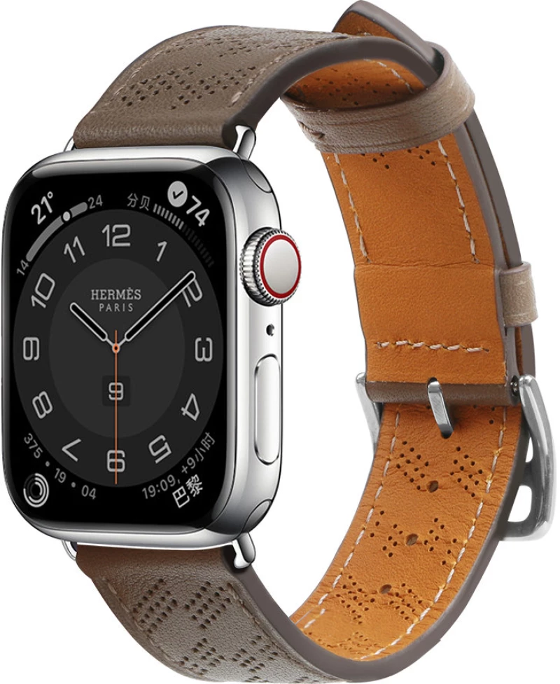Strap Leather Leather strap for Apple Watch SE, 8, 7, 6, 5, 4, 3, 2, 1 (41, 40, 38 mm) bracelet dark brown