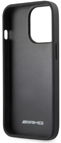 AMG AMHCP13LOSDBK iPhone 13 Pro / 13 6.1" black/black hardcase Leather Curved Lines