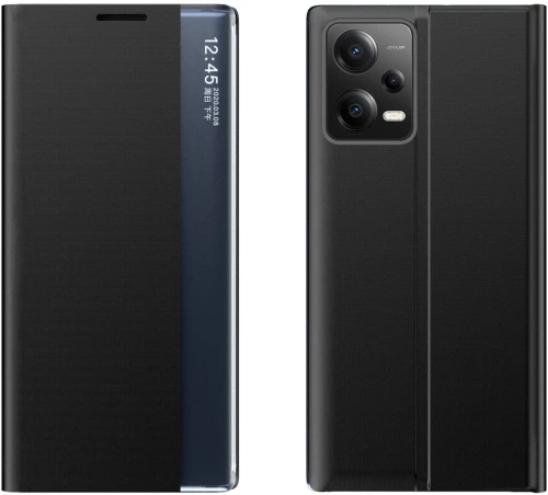 New Sleep Case Cover for Xiaomi Redmi Note 12 5G / Poco X5 5G Cover with Flip Stand Black