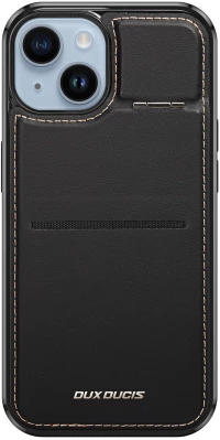 3 in 1 Case for iPhone 14 Plus with MagSafe Wallet RFID Blocking Stand Dux Ducis Rafi Mag - Black