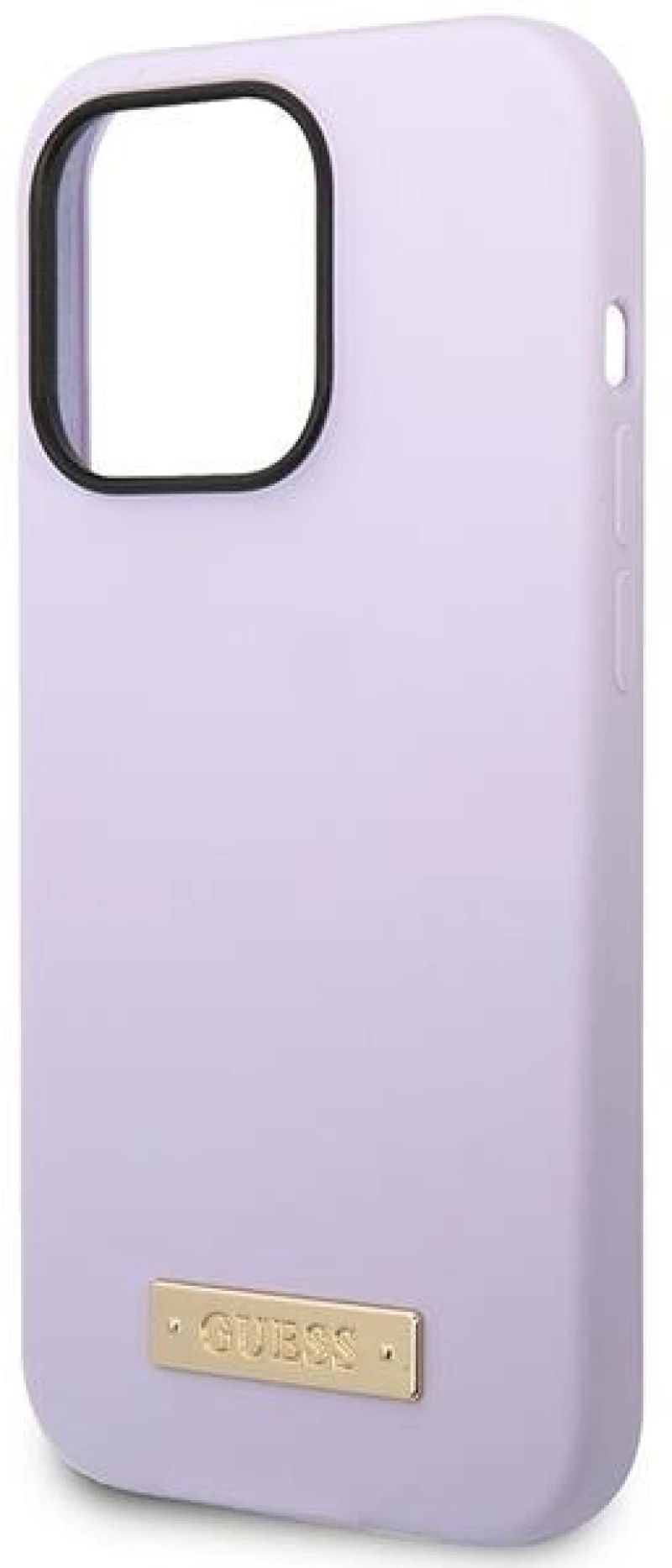 Guess GUHMP14LSBPLU iPhone 14 Pro 6.1" purple/purple hard case Silicone Logo Plate MagSafe
