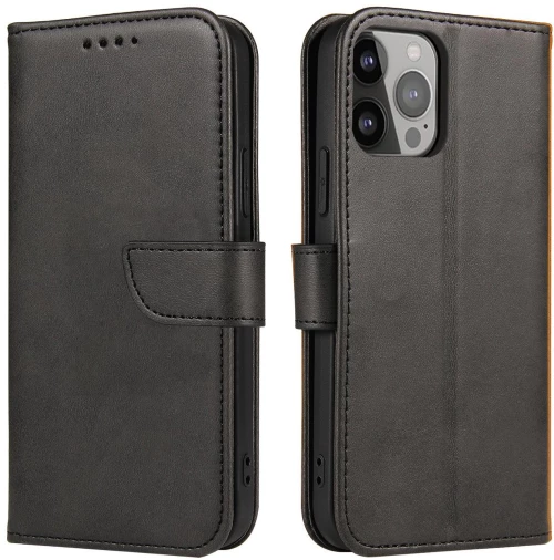 Wallet Case with Stand for iPhone 15 Plus Magnet Case - Black