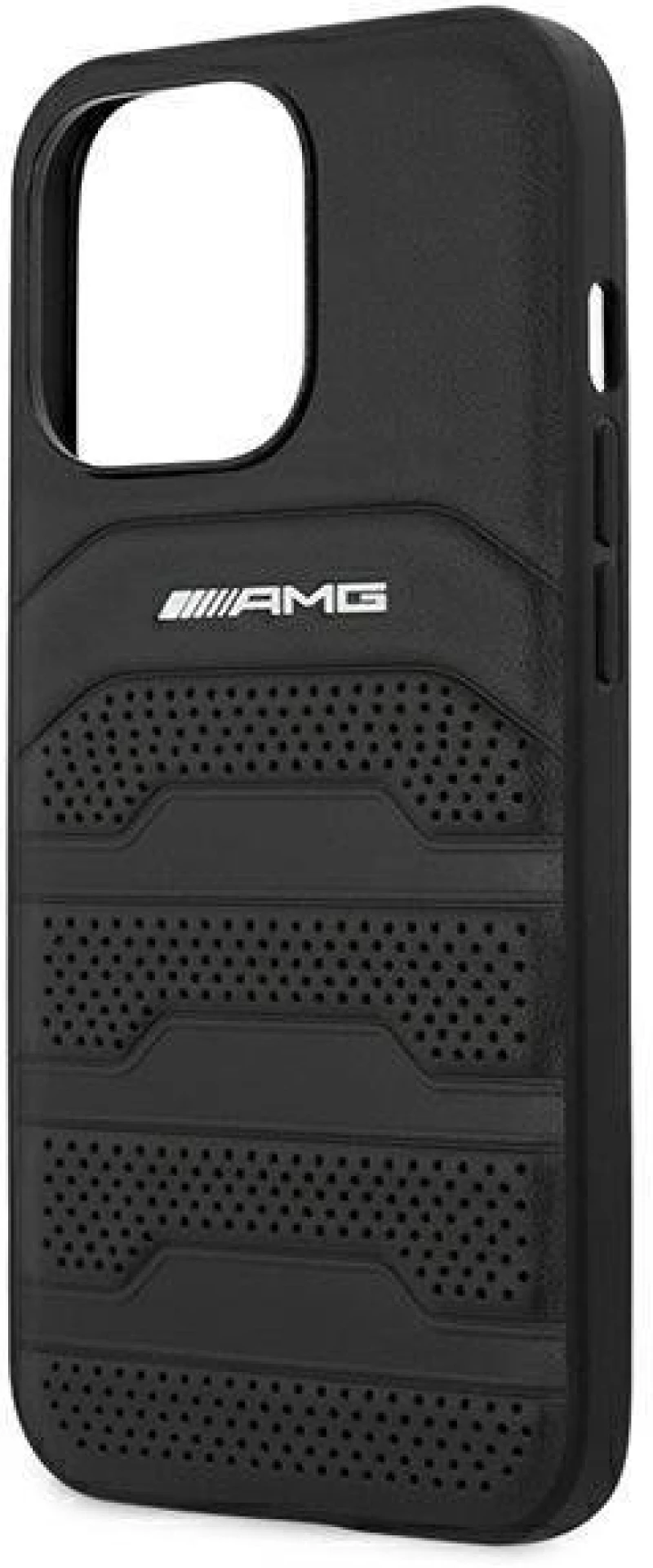 AMG AMHCP13LGSEBK iPhone 13 Pro / 13 6,1" czarny/black hardcase Leather Debossed Lines