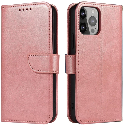 Wallet Case with Stand for iPhone 15 Magnet Case - Pink