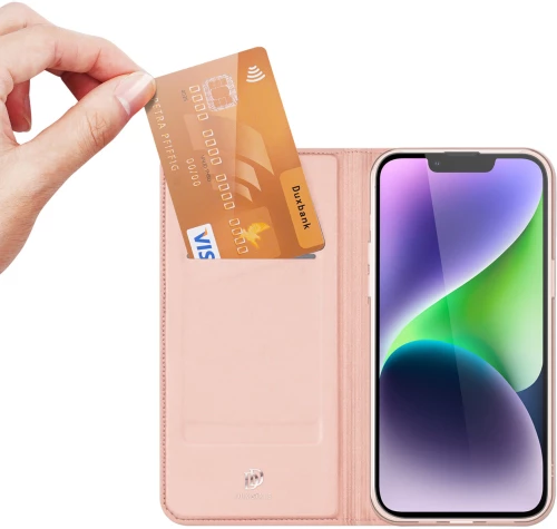 Dux Ducis Skin Pro Wallet Case for iPhone 15 Plus - Pink