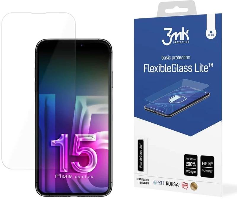 Apple iPhone 15 - 3mk FlexibleGlass Lite™