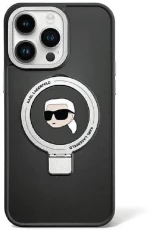 Karl Lagerfeld KLHMP15SHMRSKHK iPhone 15 6.1" black/black hardcase Ring Stand Karl Head MagSafe