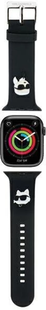 Karl Lagerfeld 3D Rubber Karl&Choupette Heads strap for Apple Watch 38/40/41mm - black