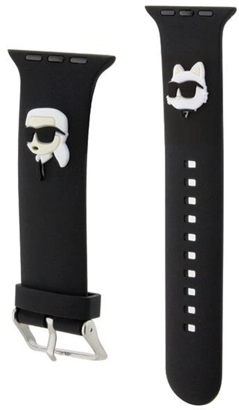 Karl Lagerfeld 3D Rubber Karl&Choupette Heads strap for Apple Watch 38/40/41mm - black