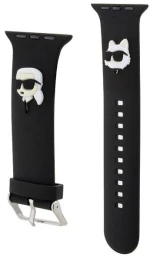 Karl Lagerfeld 3D Rubber Karl&Choupette Heads strap for Apple Watch 38/40/41mm - black
