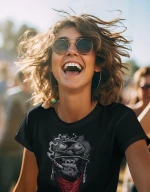 Gorilla smoke w t-shirt - BLACK