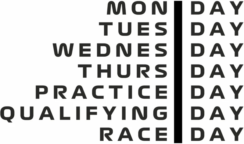 Race week w φούτερ - WHITE
