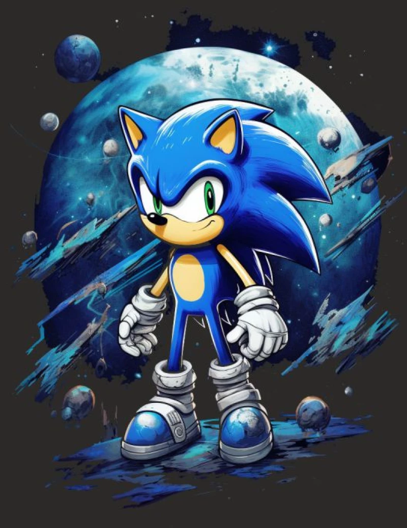 Space sonic παιδικό φούτερ - BLACK