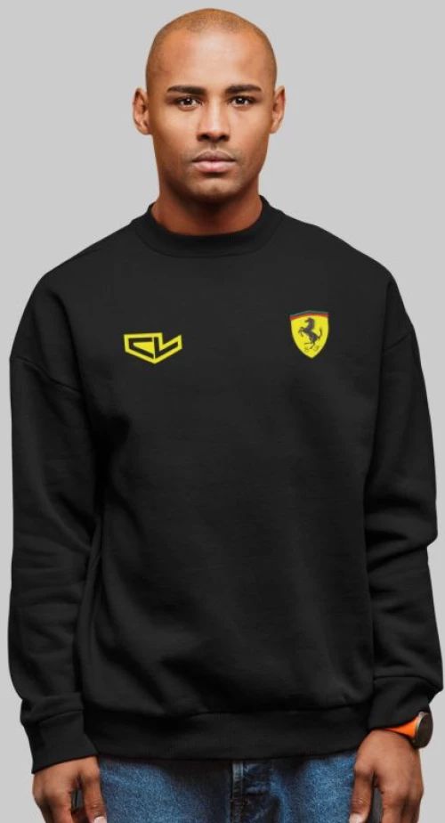 Charles Leclerc Ferrari φούτερ - BLACK