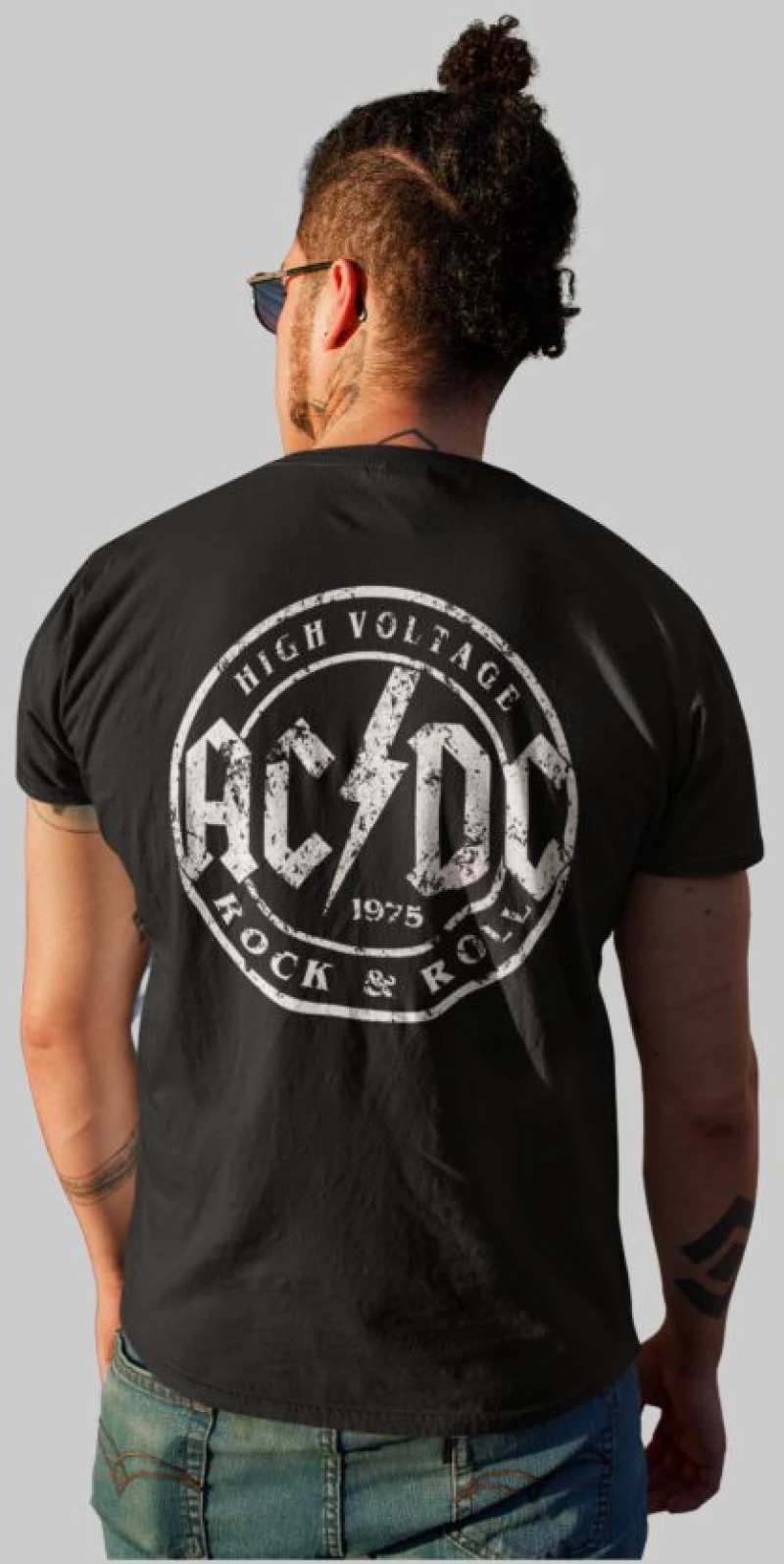 ACDC High Voltage T-Shirt plus size - WHITE