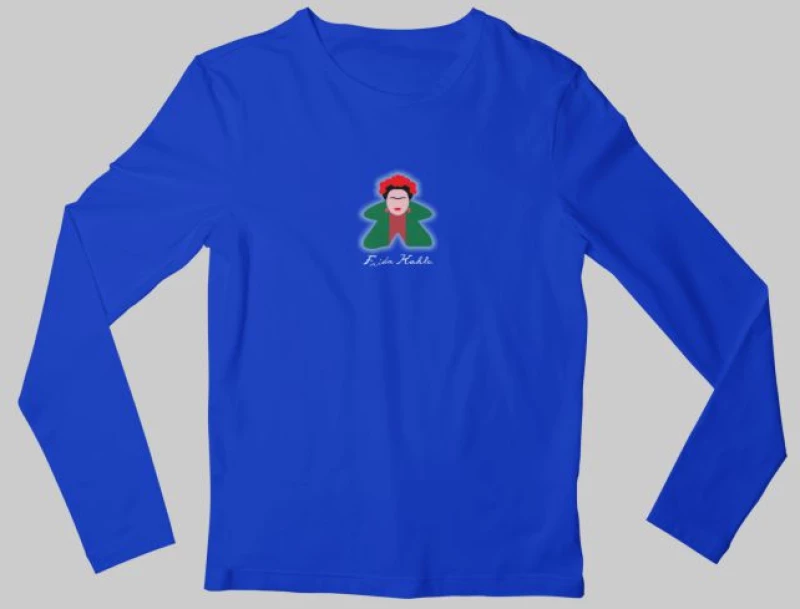 Frida Kahlo Meeple μακρυμάνικο παιδικό T-shirt - RED