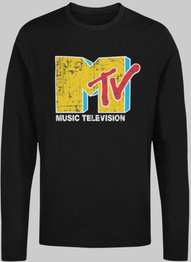 MTV μακρυμάνικο t-shirt - BLACK