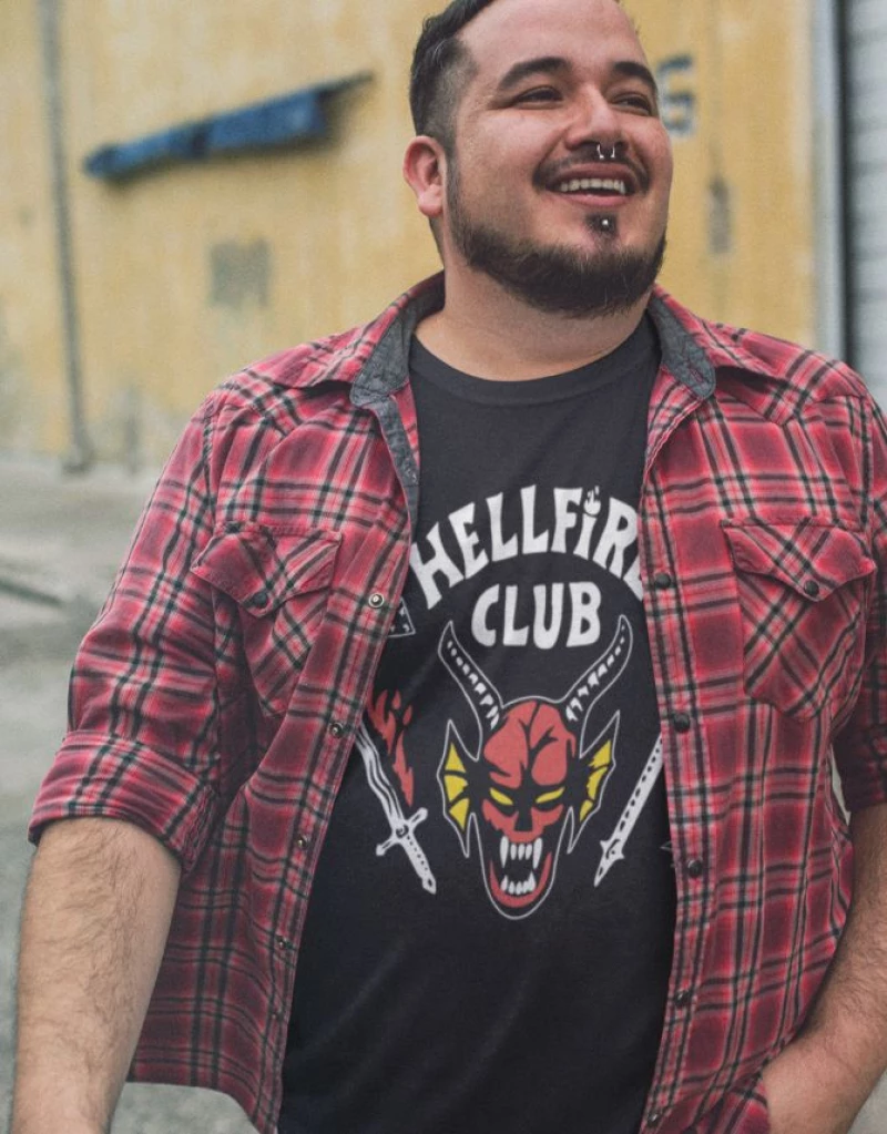Stranger Things Hellfire Club t-shirt plus size - BLACK