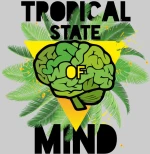 Tropical state of mind t-shirt - WHITE