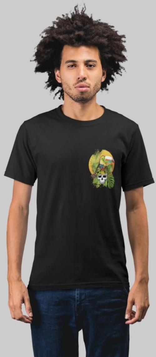 Tropical vibes t-shirt - BLACK