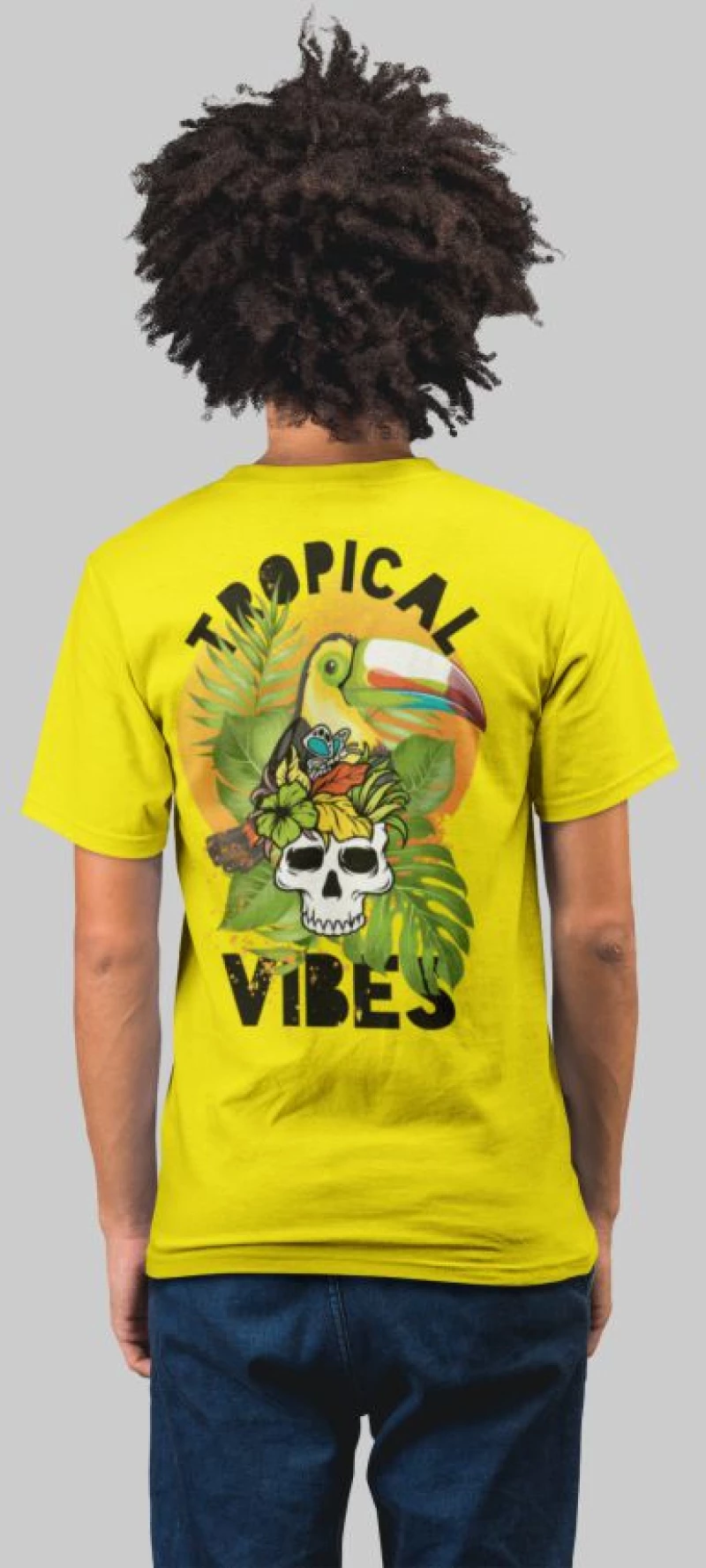 Tropical vibes t-shirt - BLACK