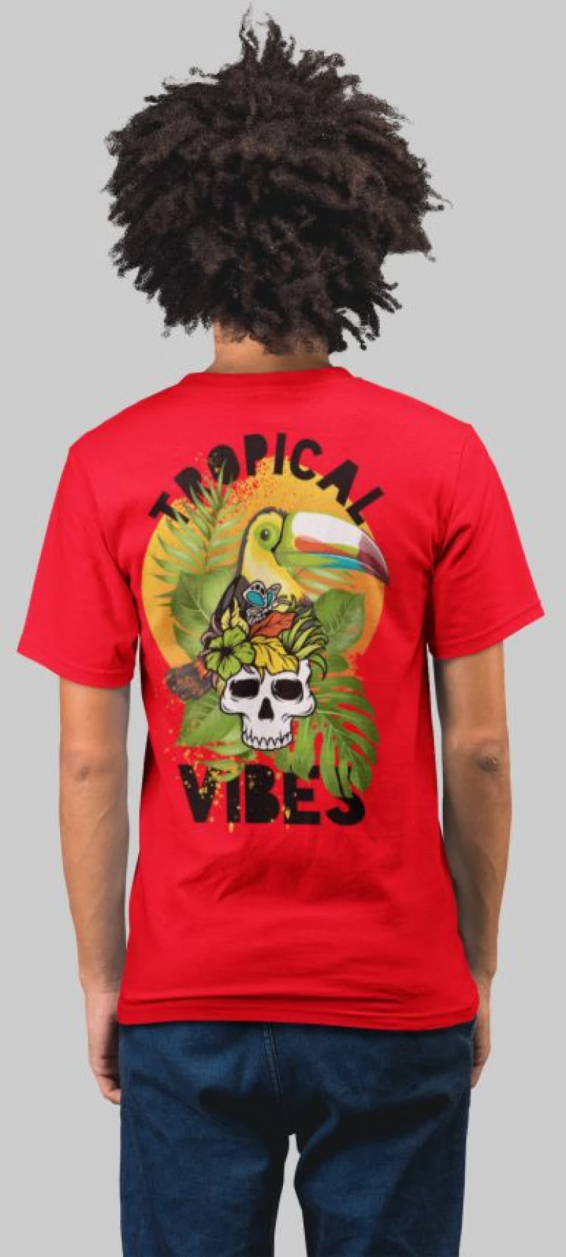 Tropical vibes t-shirt - BLACK