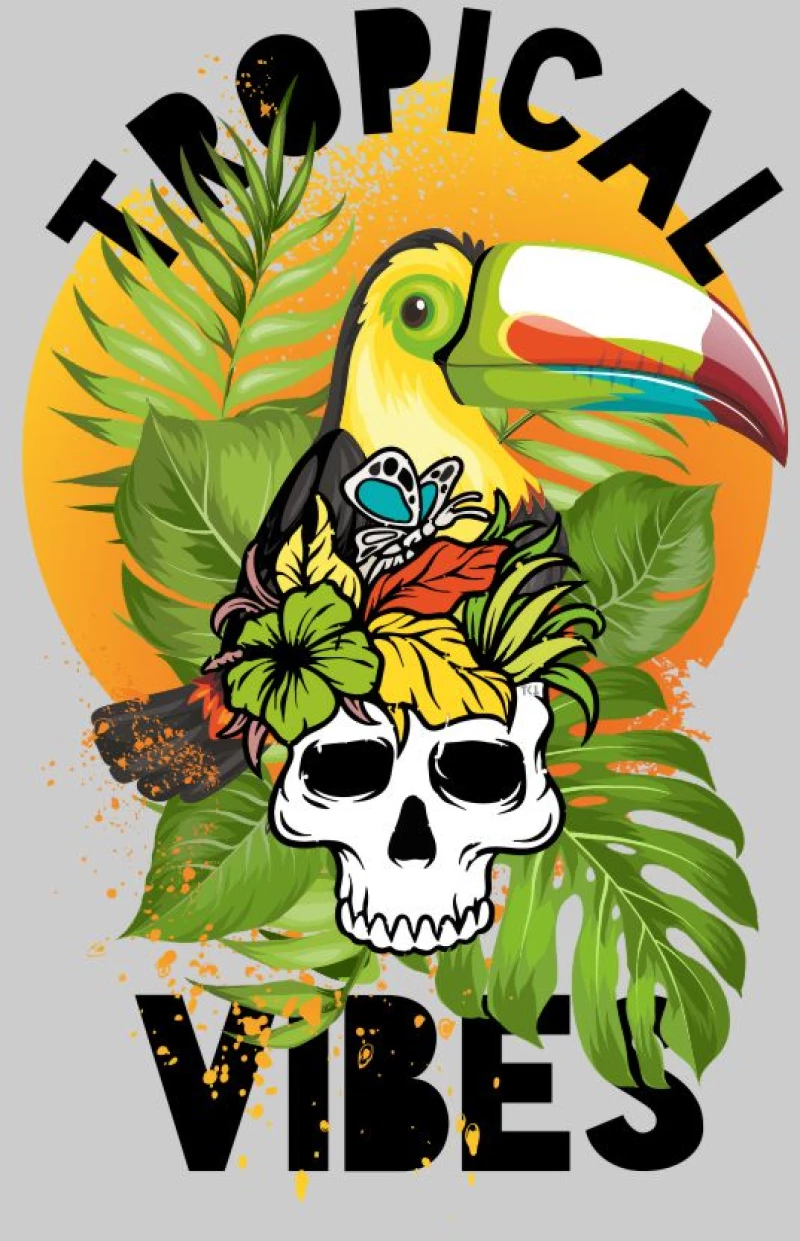 Tropical vibes t-shirt - WHITE