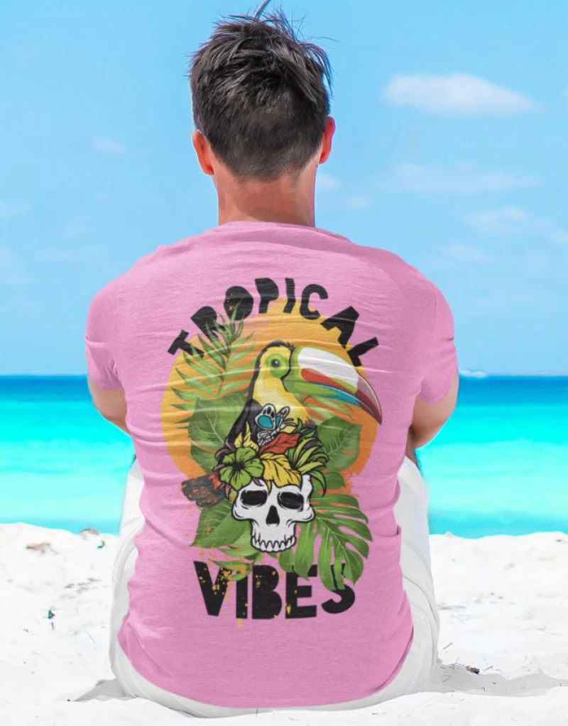 Tropical vibes t-shirt - WHITE