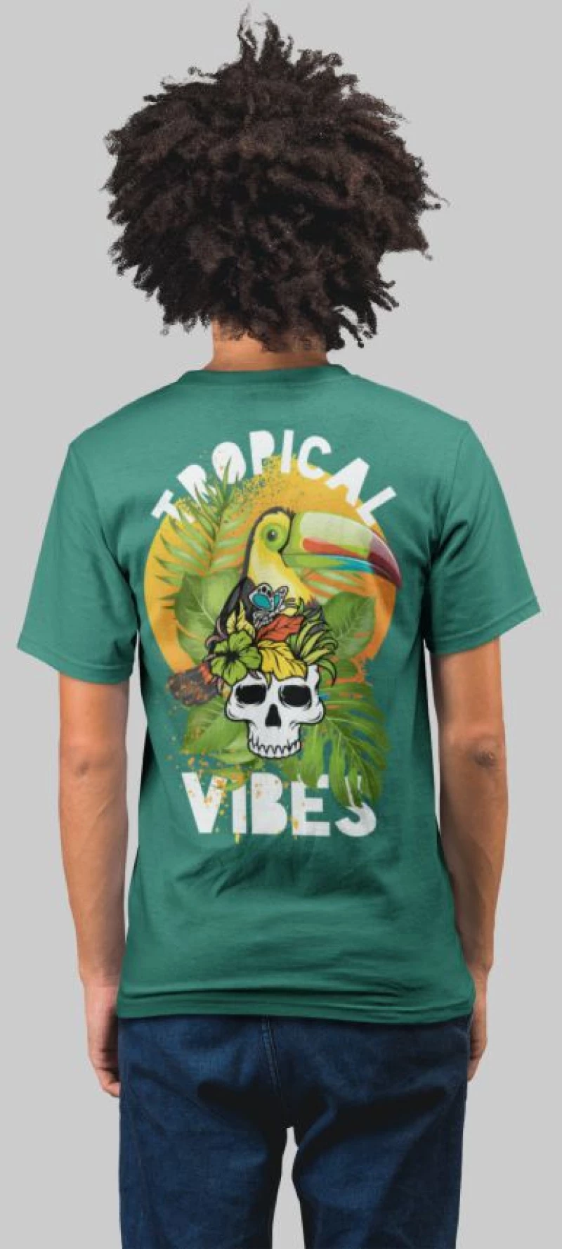 Tropical vibes t-shirt - WHITE