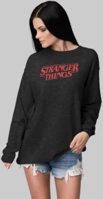 Stranger Things W Sweatshirt - FRENCH NAVY