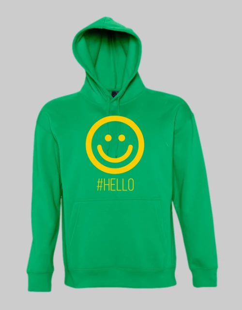 Hello hoodie - KELLY GREEN