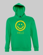 Hello hoodie - KELLY GREEN