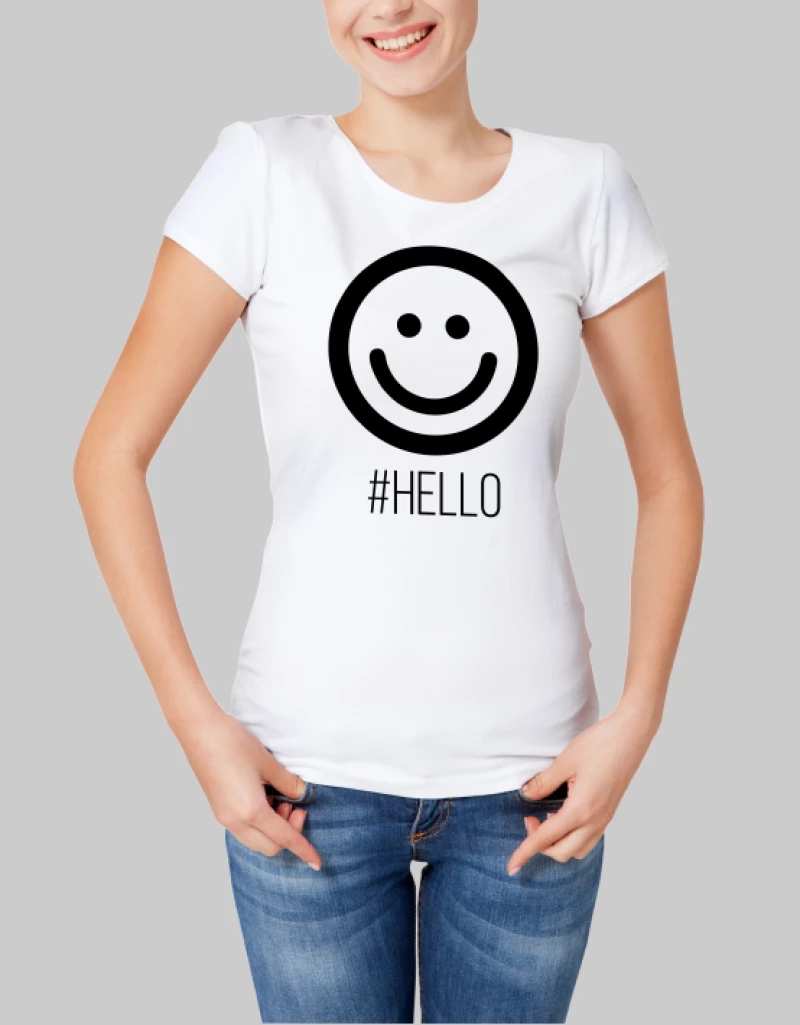 Hello woman t-shirt - RED