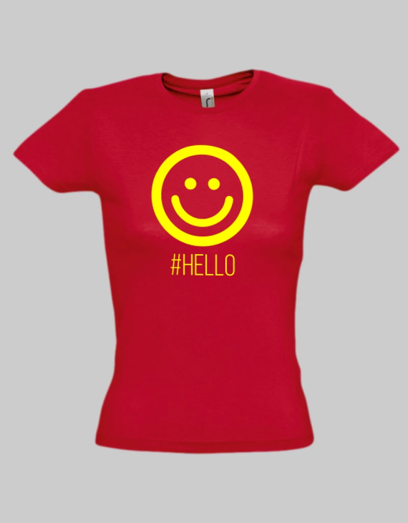 Hello woman t-shirt - RED