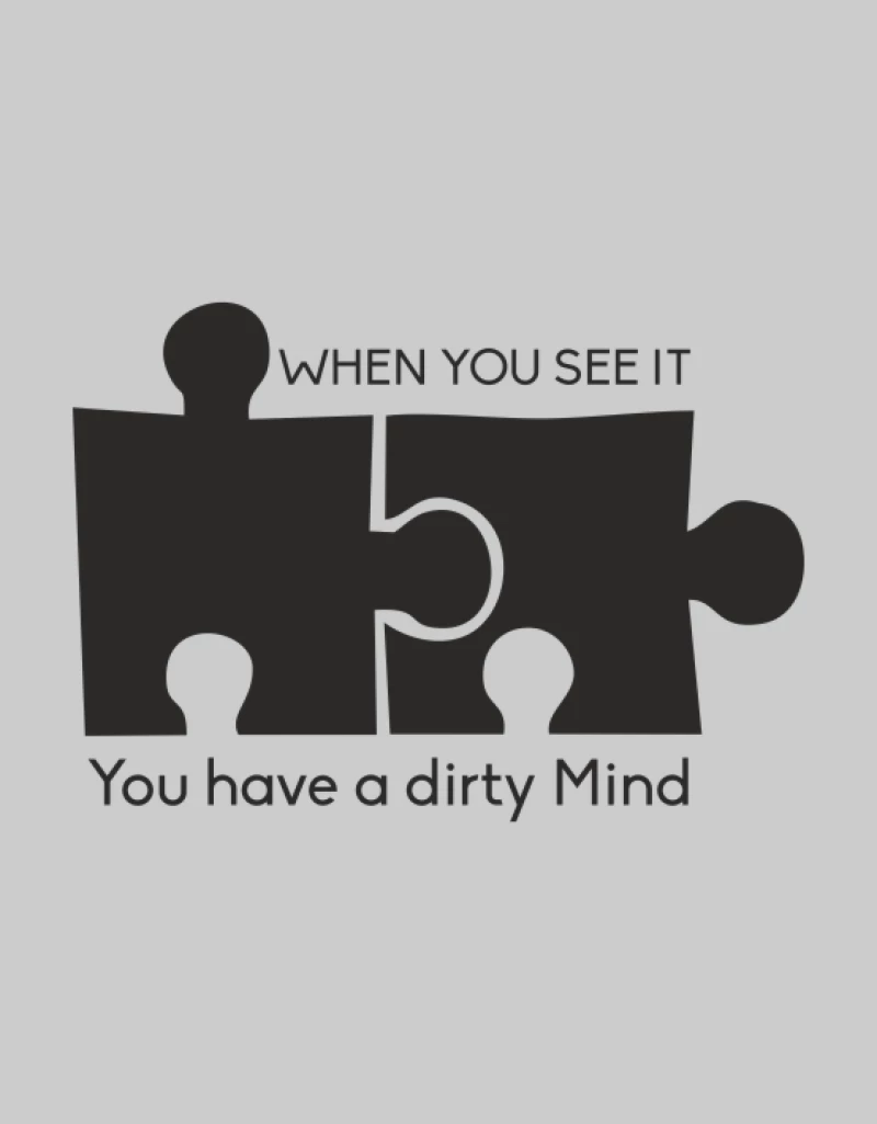 Dirty mind hoodie - BLACK