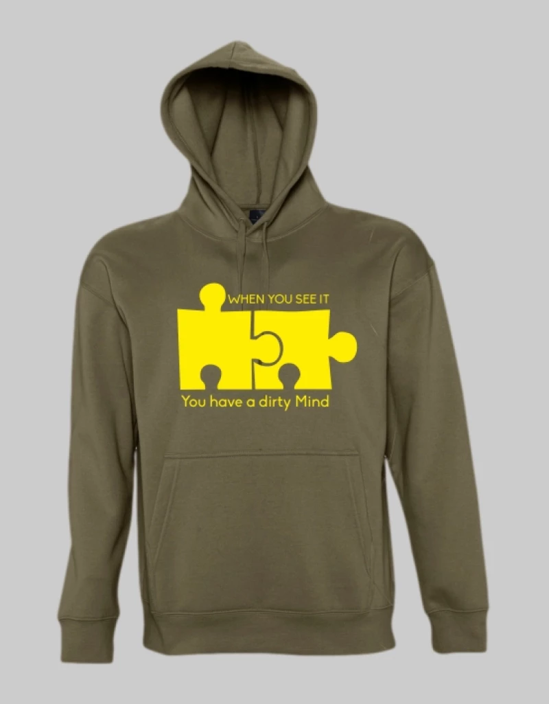 Dirty mind hoodie - BLACK