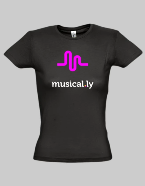 musically W t-shirt - BLACK