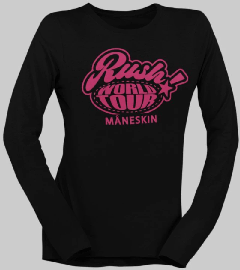 Maneskin Rush Tour w μακρυμάνικο t-shirt - BLACK