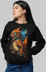 Zombie Charizard w φούτερ - BLACK