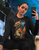 Zombie Charizard w φούτερ - BLACK